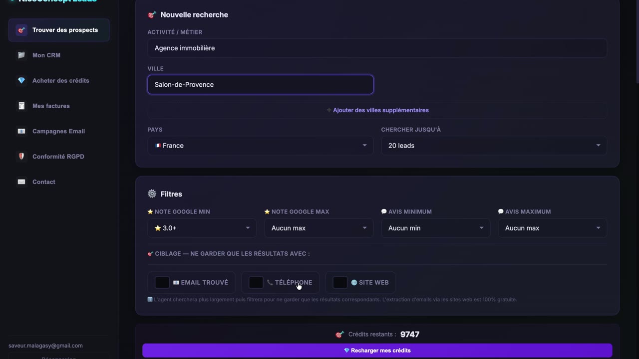 NiceConcept Leads démo